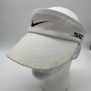 Nike One Golf SQ Sasquatch Visor White Adjustable Swoosh Logo Hat Cap